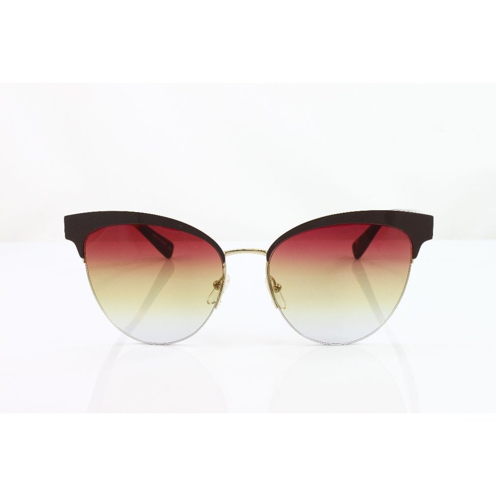 Longchamp Sunglasses Women's Half Rim LO111S Color 204 Chocolate Monel Size 55mm